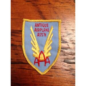Vintage Antique Airplane Association AAA Gold Wing Embroidered Collectible Patch